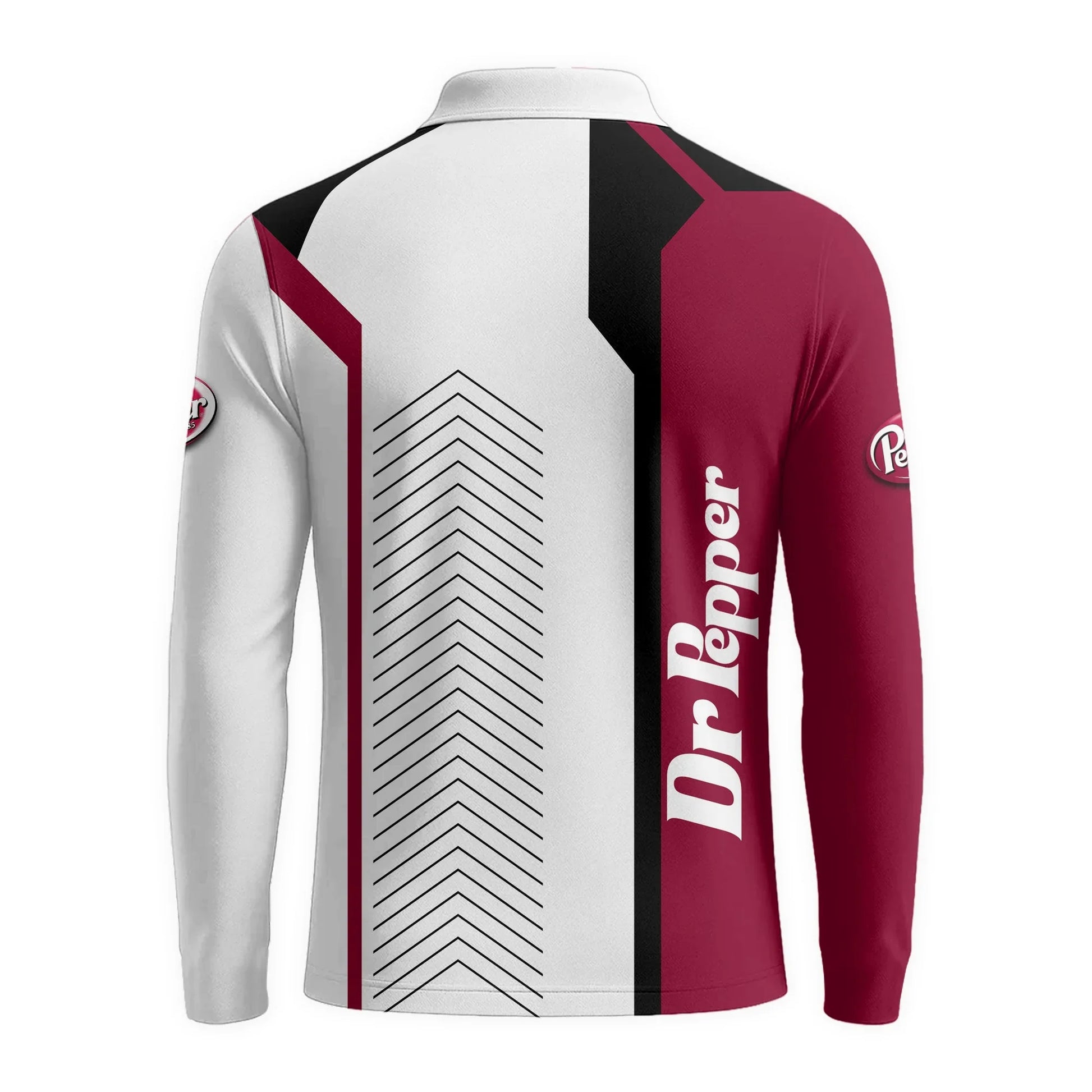  Dr Pepper Modern Motorsport Golf Long Sleeve Polo Shirt