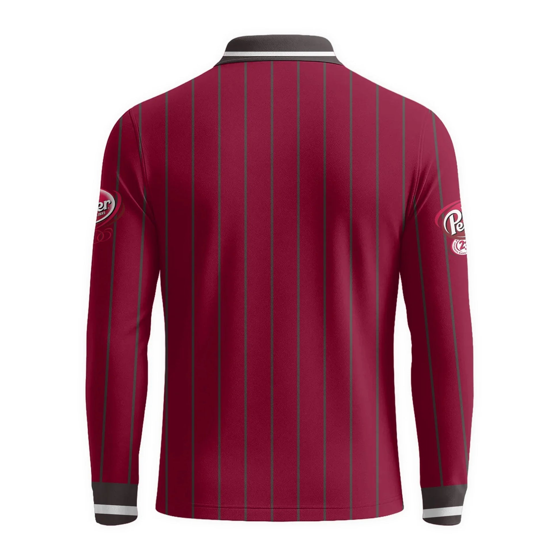  Dr Pepper Pinstripe Classic Golf Long Sleeve Polo Shirt