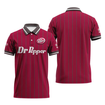 Dr Pepper Pinstripe Classic Polo Shirt