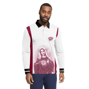  Dr Pepper Sacred Maria Golf Long Sleeve Polo Shirt
