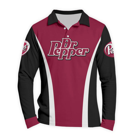  Dr Pepper Summit Flow Golf Long Sleeve Polo Shirt