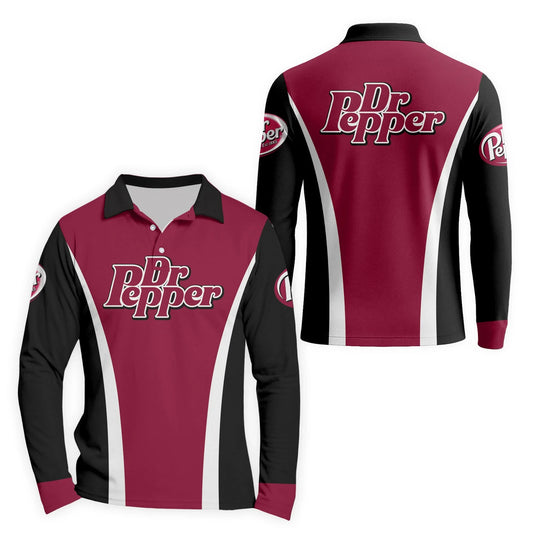  Dr Pepper Summit Flow Golf Long Sleeve Polo Shirt