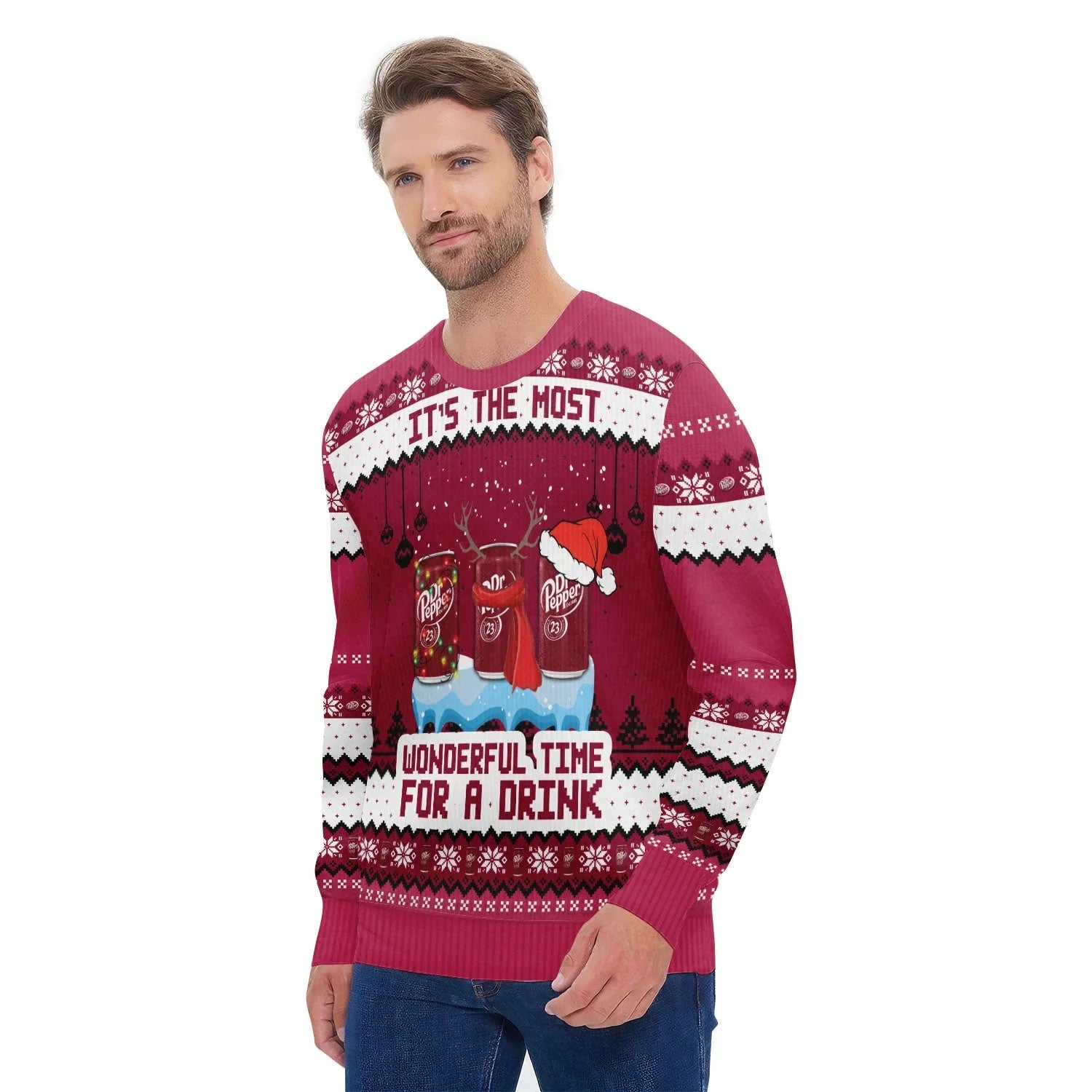 Dr Pepper The Most Wonderful Time Ugly Sweater