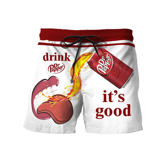 Drink Dr Pepper It's Good Swim Trunks - VinoVogue.com