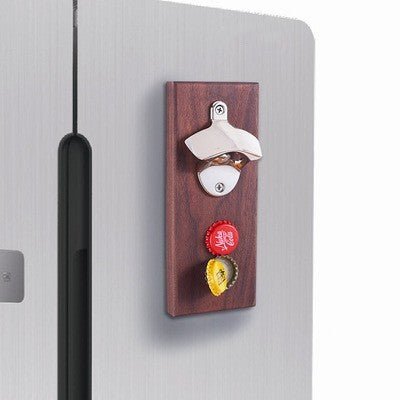 Wall Hanging Refrigerator Sticker Solid Wood Bottle Opener Creative Beer Screwdriver - VinoVogue.com