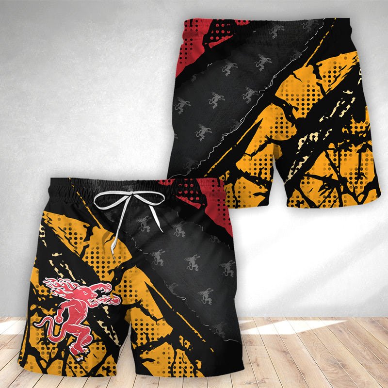 Halftone Fire Ball Swim Trunks - VinoVogue.com