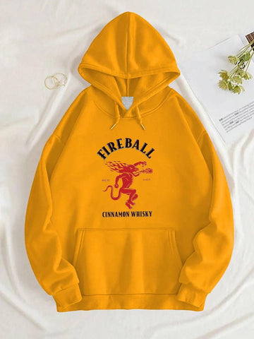 Fire Ball Cinnamon Whisky Dark Yellow Hoodie