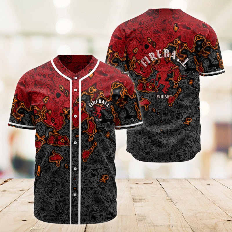 Holographic Colorful Fireball Baseball Jersey - VinoVogue.com