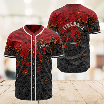 Holographic Colorful Fireball Baseball Jersey - VinoVogue.com