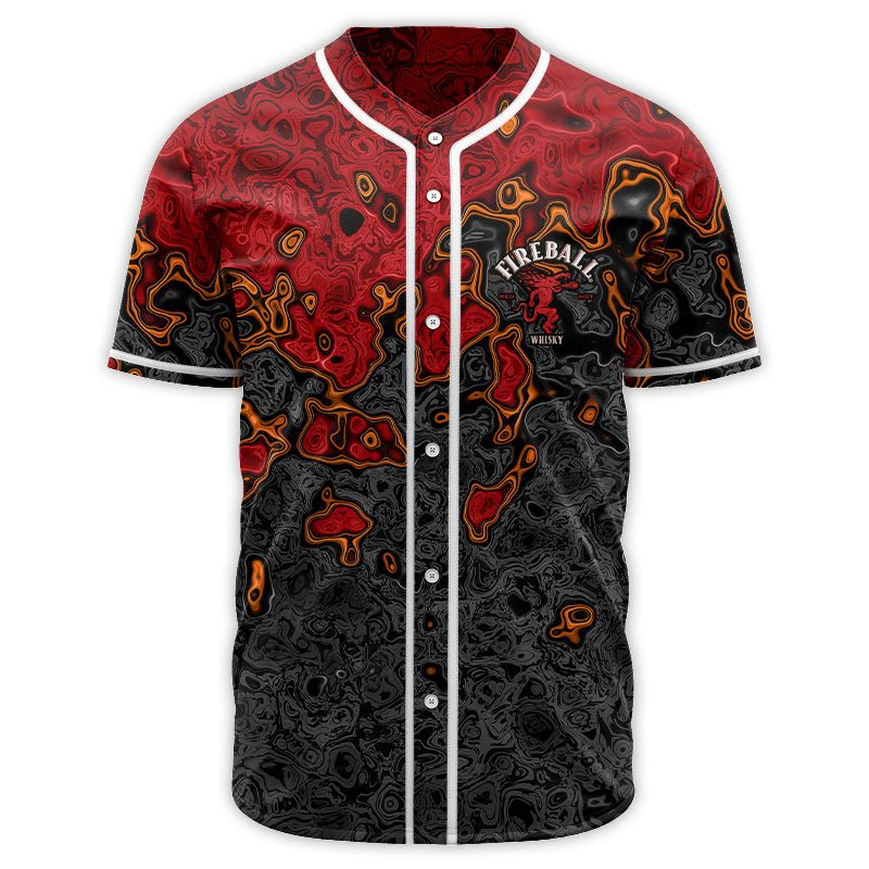 Holographic Colorful Fireball Baseball Jersey - VinoVogue.com