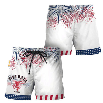 Fireball American Independence Day Swim Trunks - VinoVogue.com