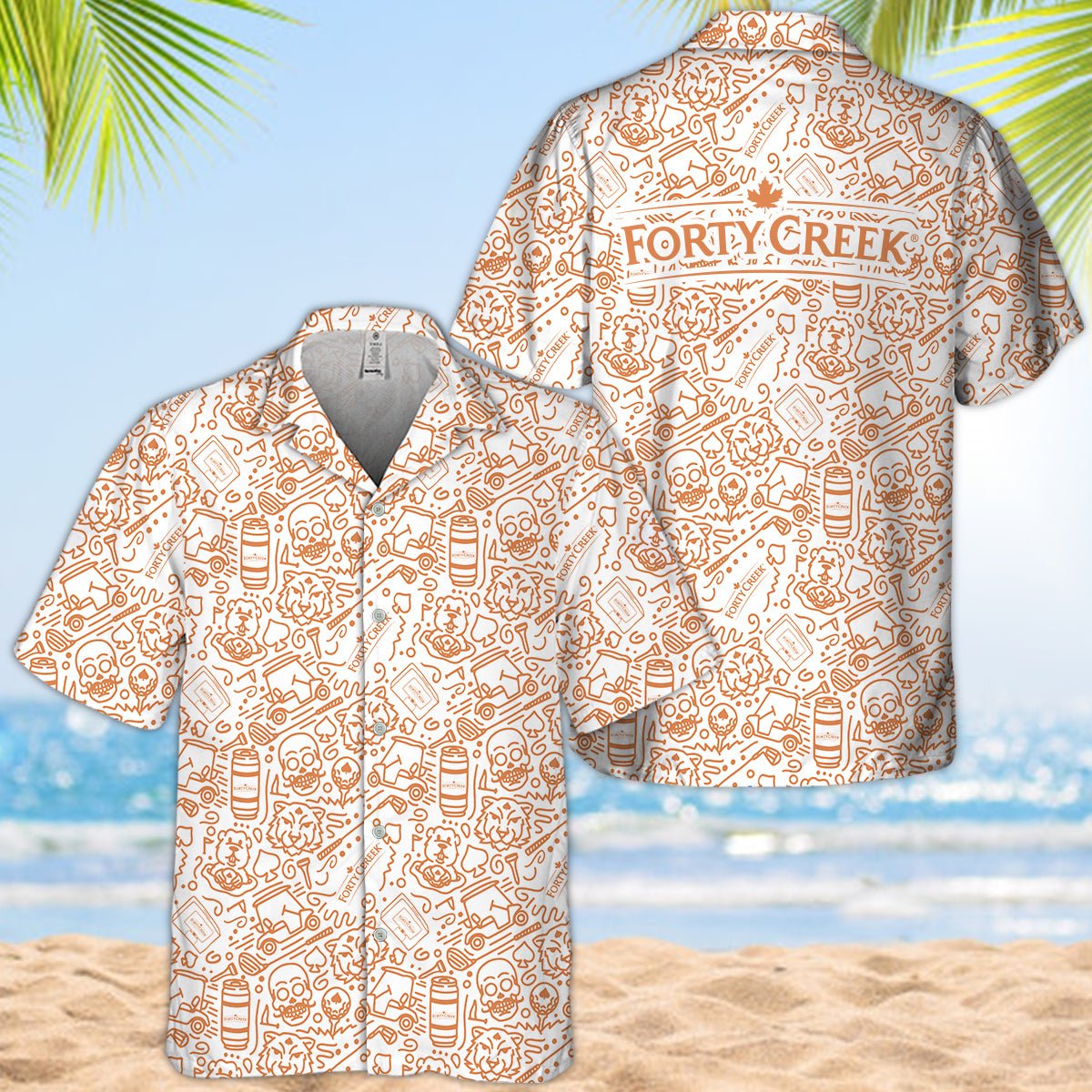 Forty Creek Summer Doodle Art Hawaiian Shirt - VinoVogue.com