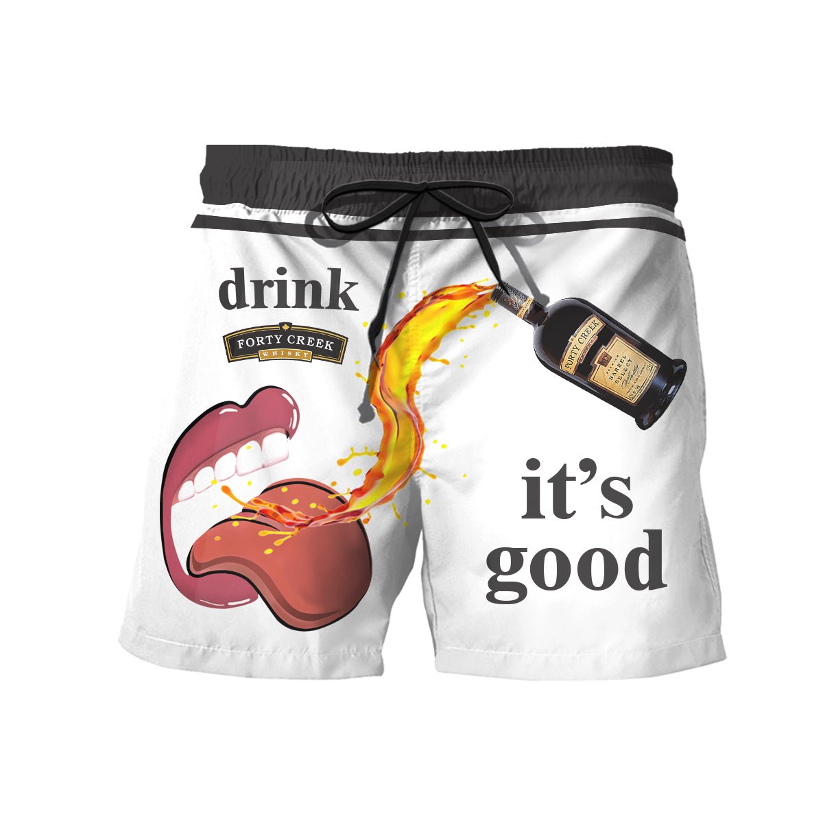 Drink Forty Creek It's Good Swim Trunks - VinoVogue.com