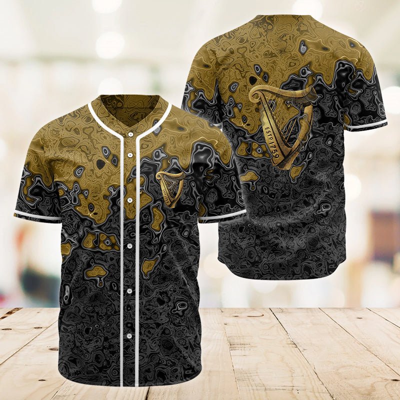 Holographic Colorful Guinness Baseball Jersey - VinoVogue.com