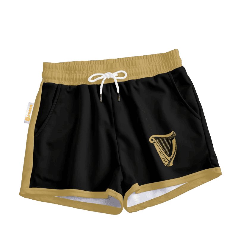 Guinness Black Basic Women's Casual Shorts - VinoVogue.com