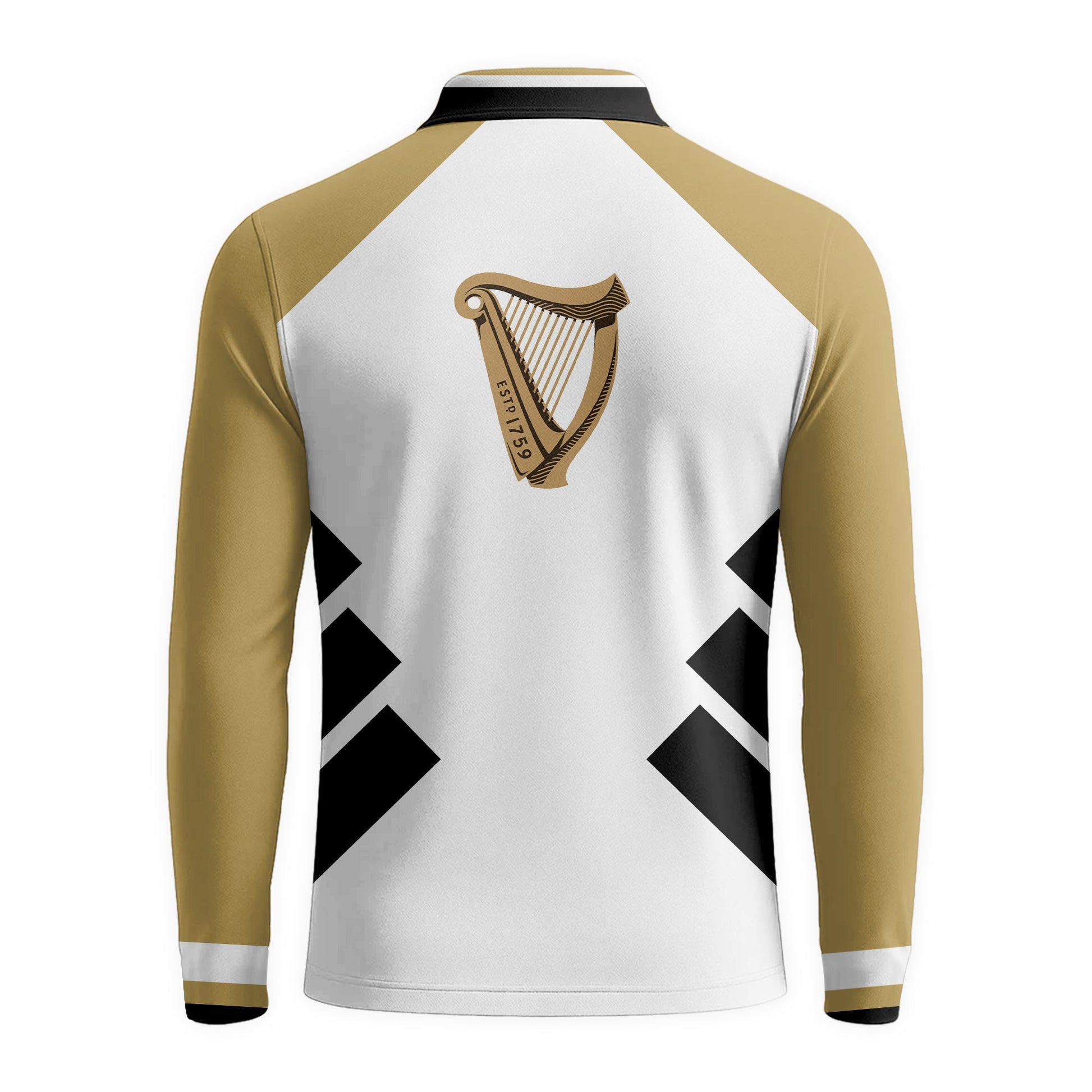  Guinness Bold Line Golf Long Sleeve Polo Shirt