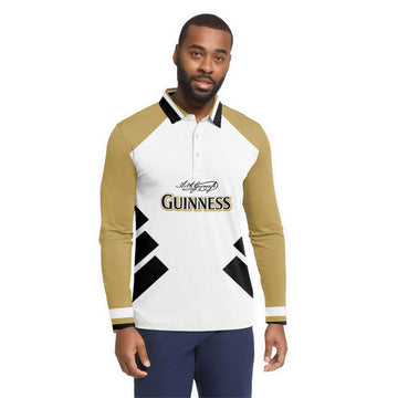  Guinness Bold Line Golf Long Sleeve Polo Shirt