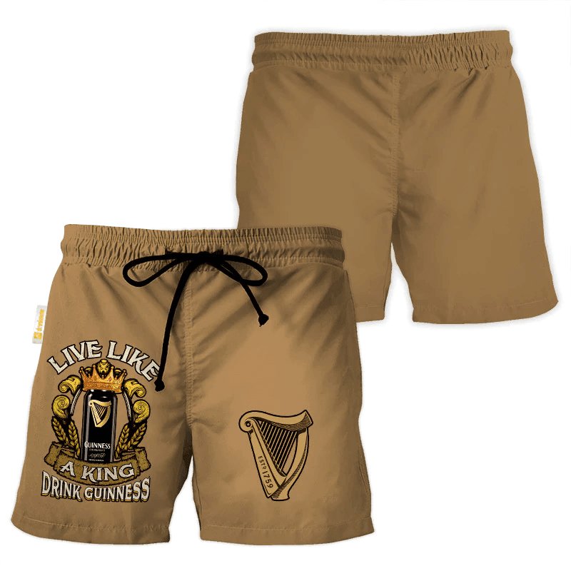 Guinness Brown Basic Swim Trunks - VinoVogue.com