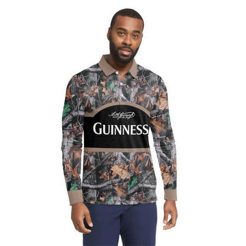  Guinness Camouflage Golf Long Sleeve Polo Shirt