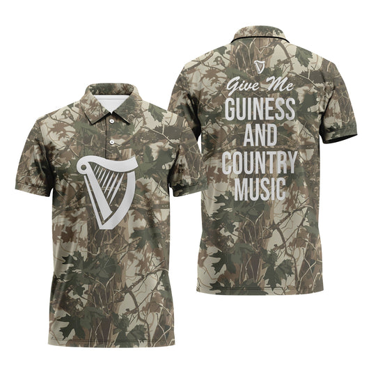 Guinness Country Camo Polo Shirt