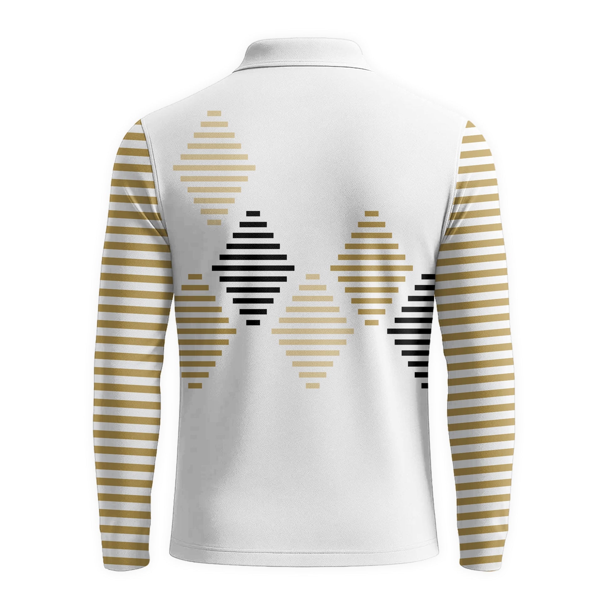  Guinness Diamond Stripe Golf Long Sleeve Polo Shirt