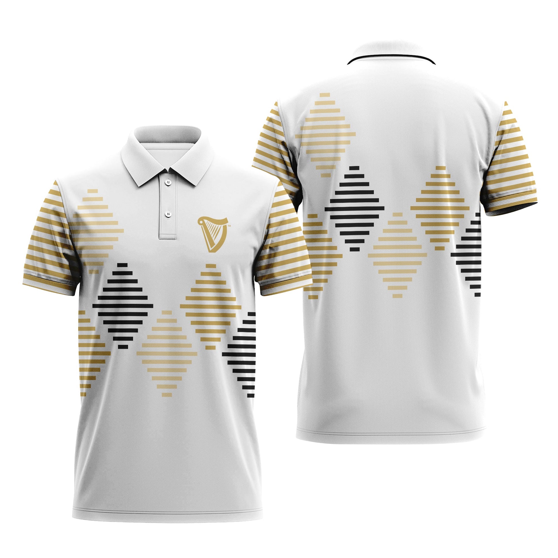 Guinness Diamond Stripe Polo Shirt
