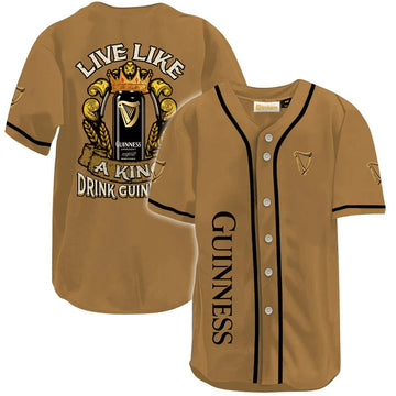 Guinness Live Like A King Baseball Jersey - VinoVogue.com