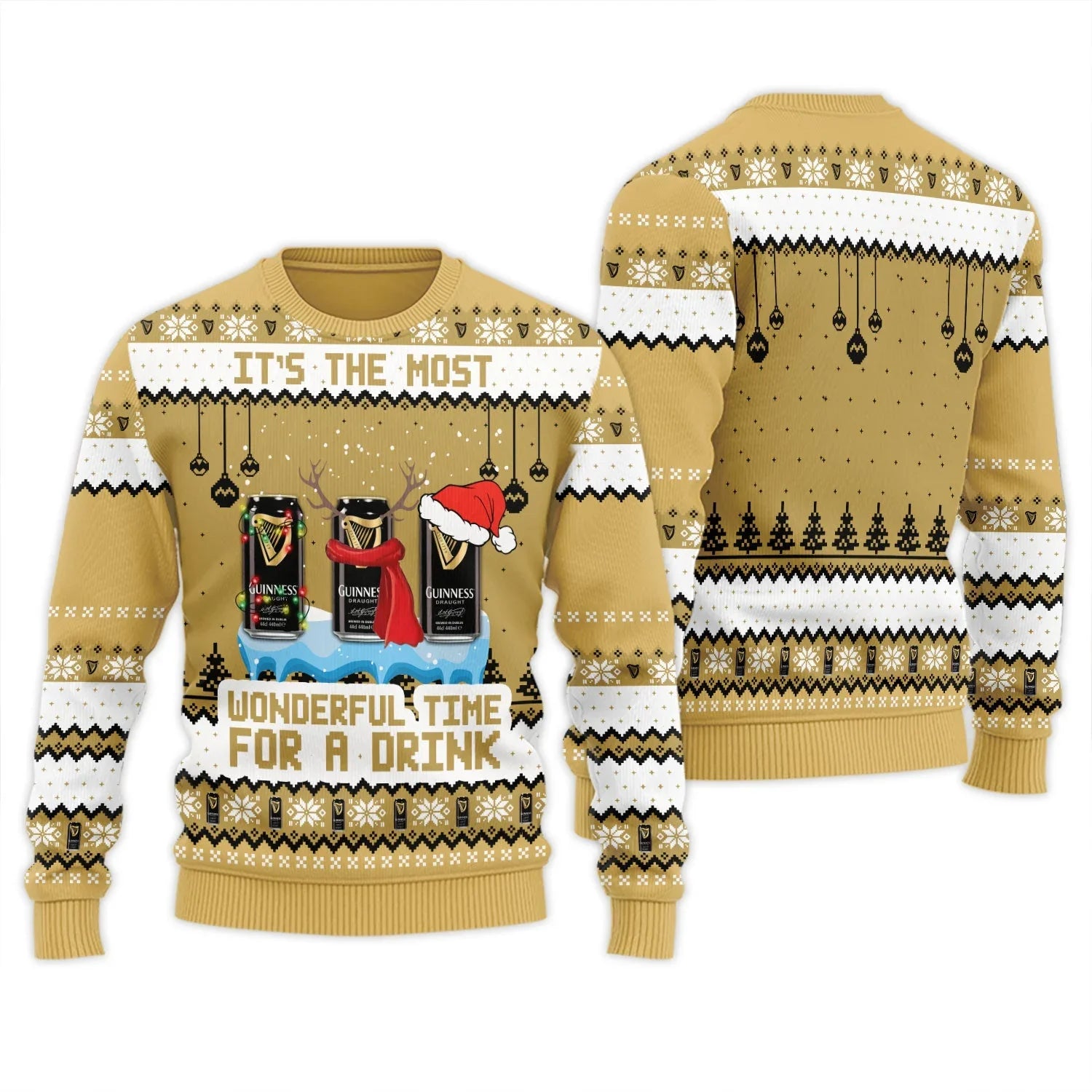 Guinness The Most Wonderful Time Ugly Sweater