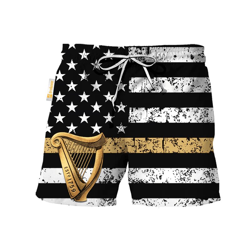 Guinness USA Flag Swim Trunks - VinoVogue.com