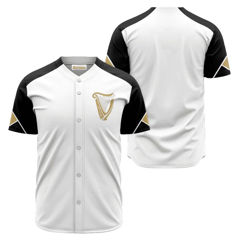 Guinness White And Black Jersey Shirt - VinoVogue.com