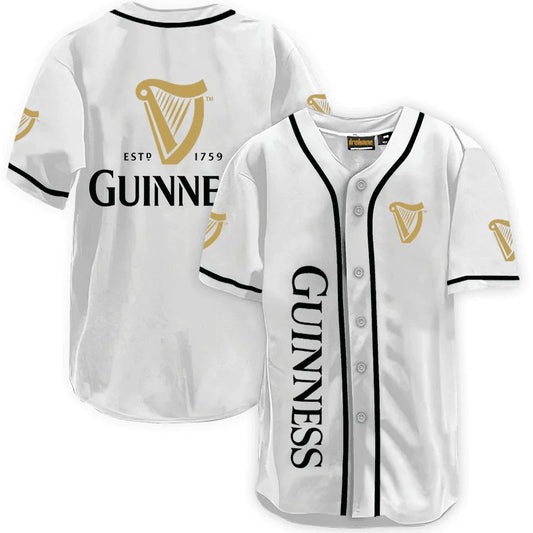 Guinness White Baseball Jersey - VinoVogue.com