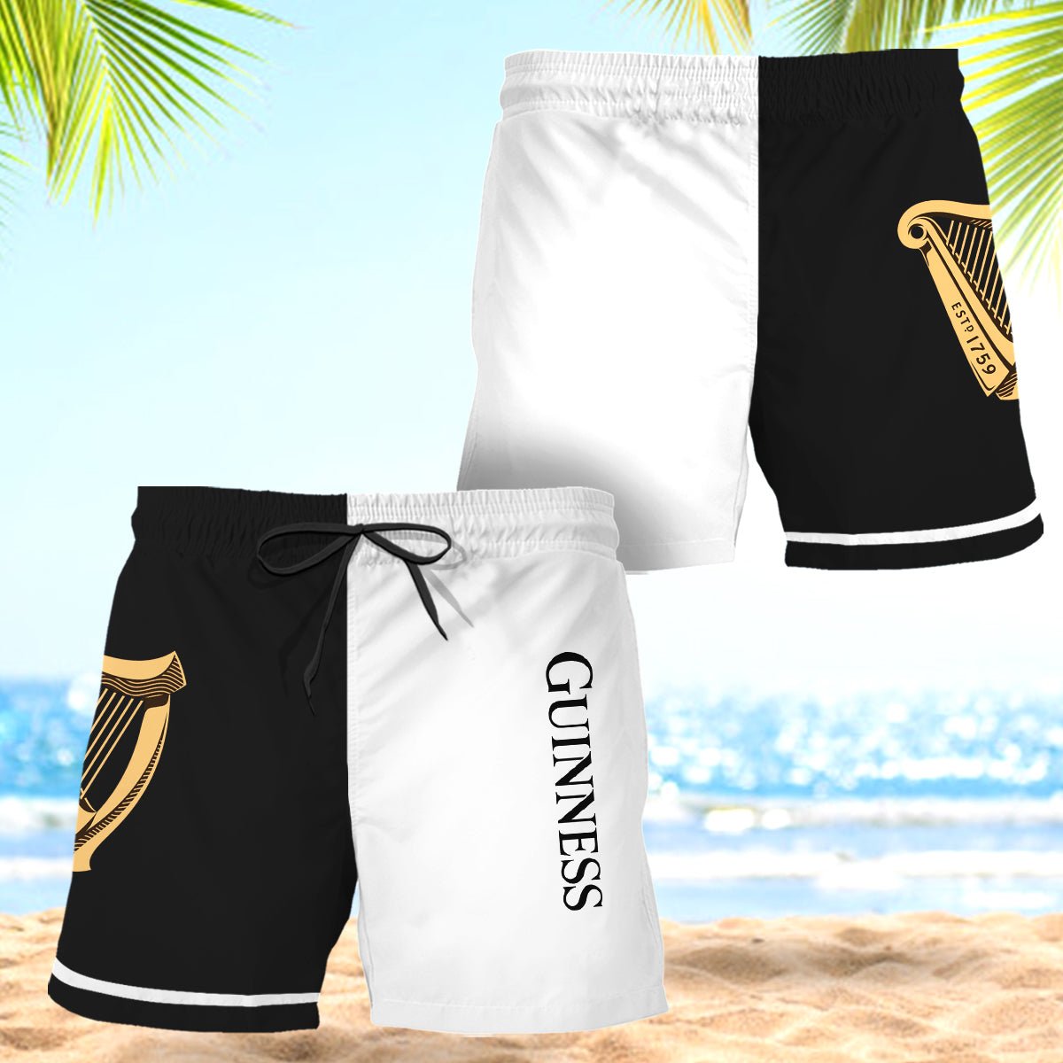 Guinness Basic Colorful Swim Trunks - VinoVogue.com