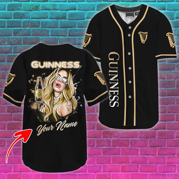 Personalized Guinness's Sweet Lady Baseball Jersey - VinoVogue.com