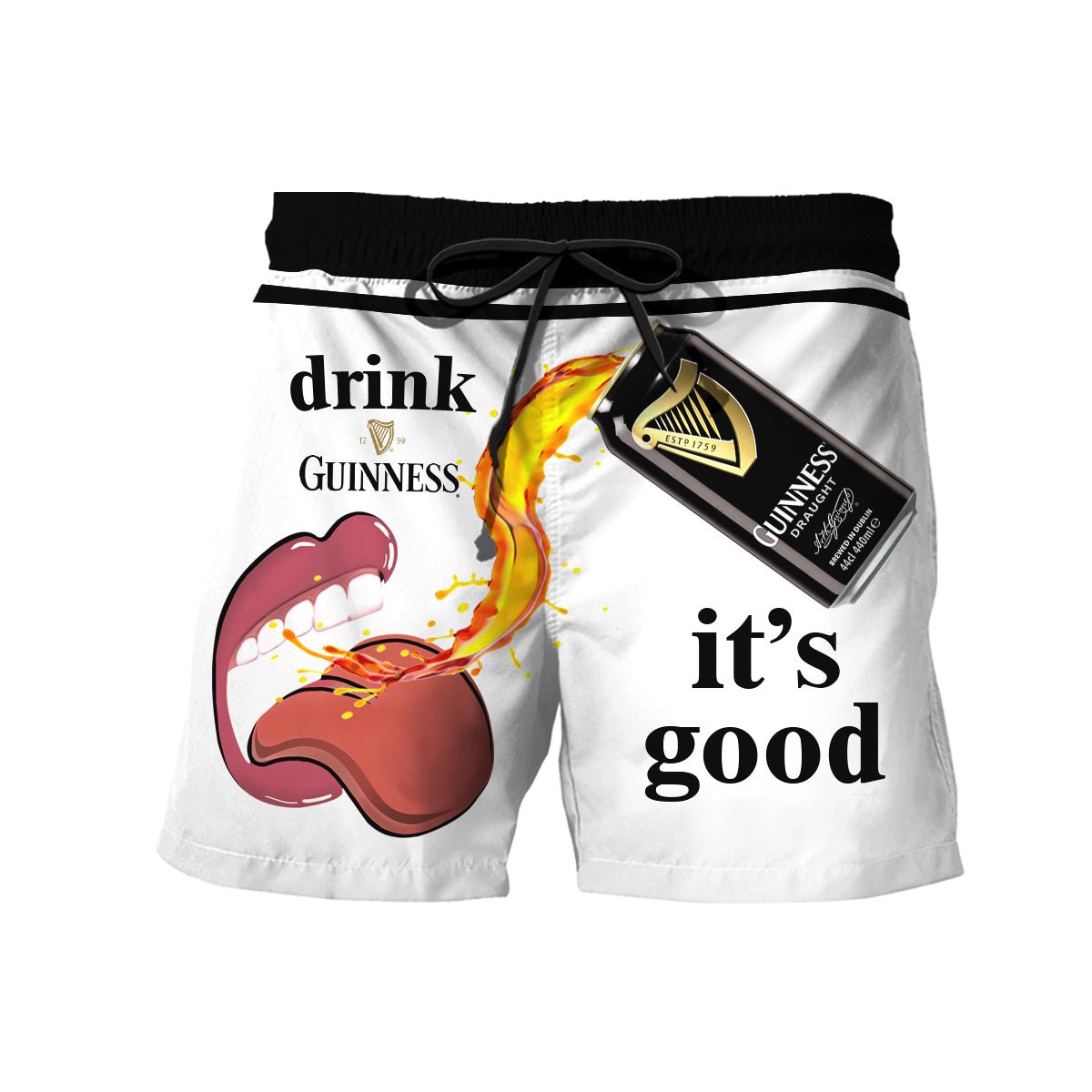 Drink Guinness It's Good Swim Trunks - VinoVogue.com