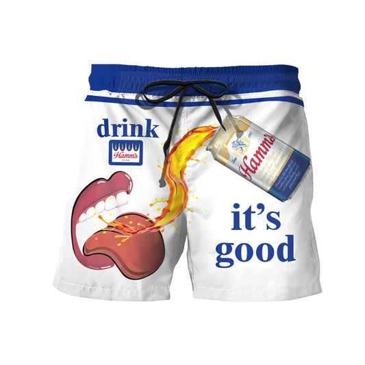 Drink Hamm's Beer It's Good Swim Trunks - VinoVogue.com