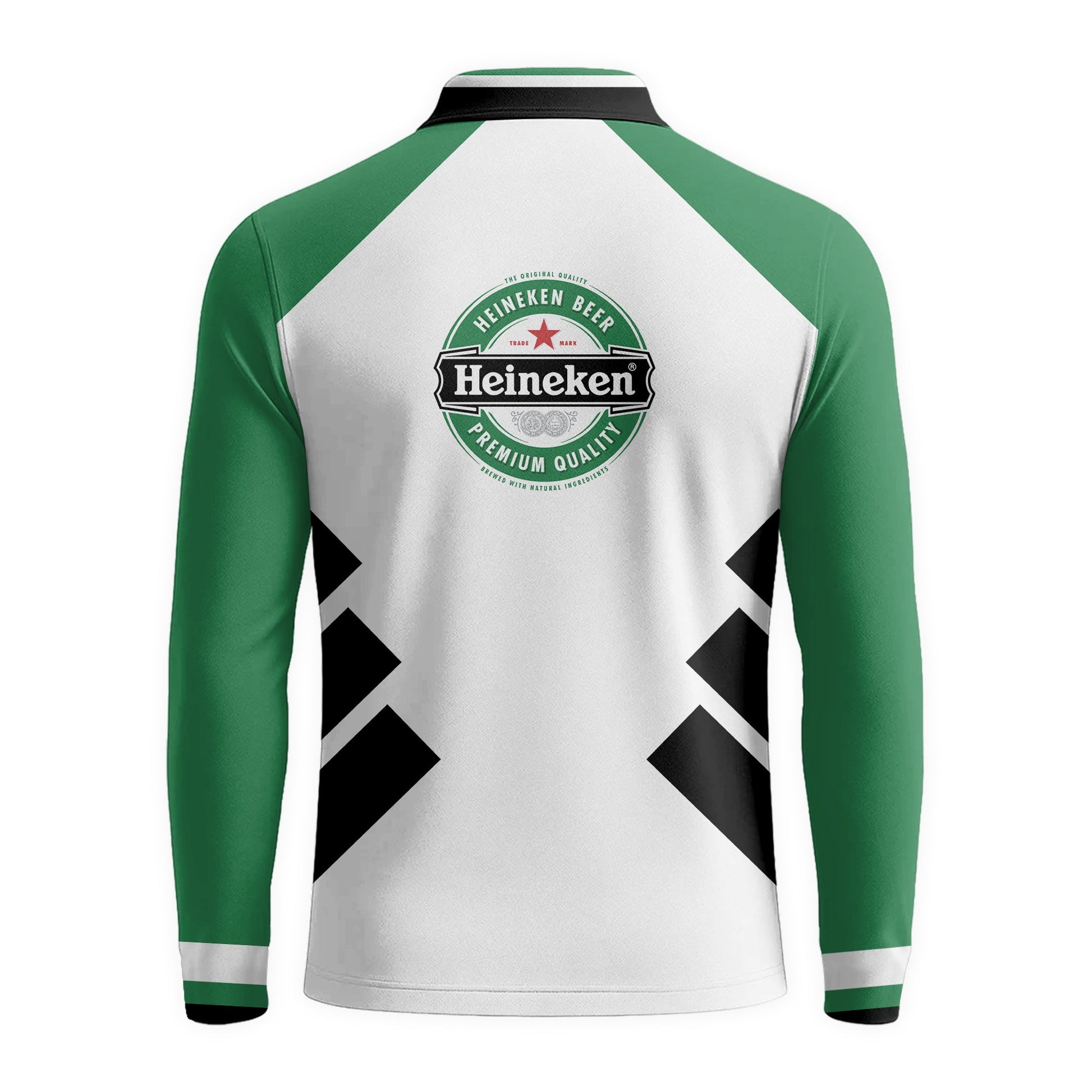 Heineken Bold Line Golf Long Sleeve Polo Shirt