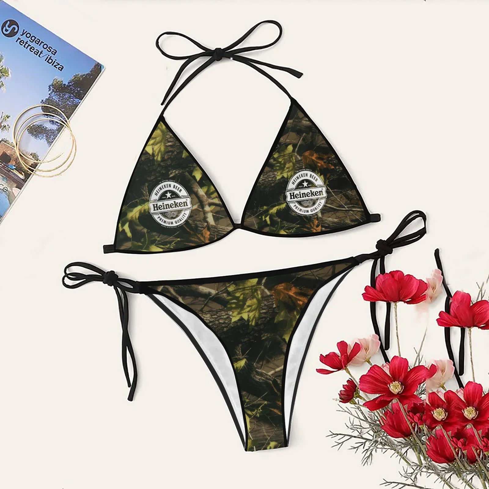 Heineken Camo Breeze Triangle Beach Bikini - VinoVogue.com