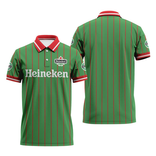 Heineken Pinstripe Classic Polo Shirt