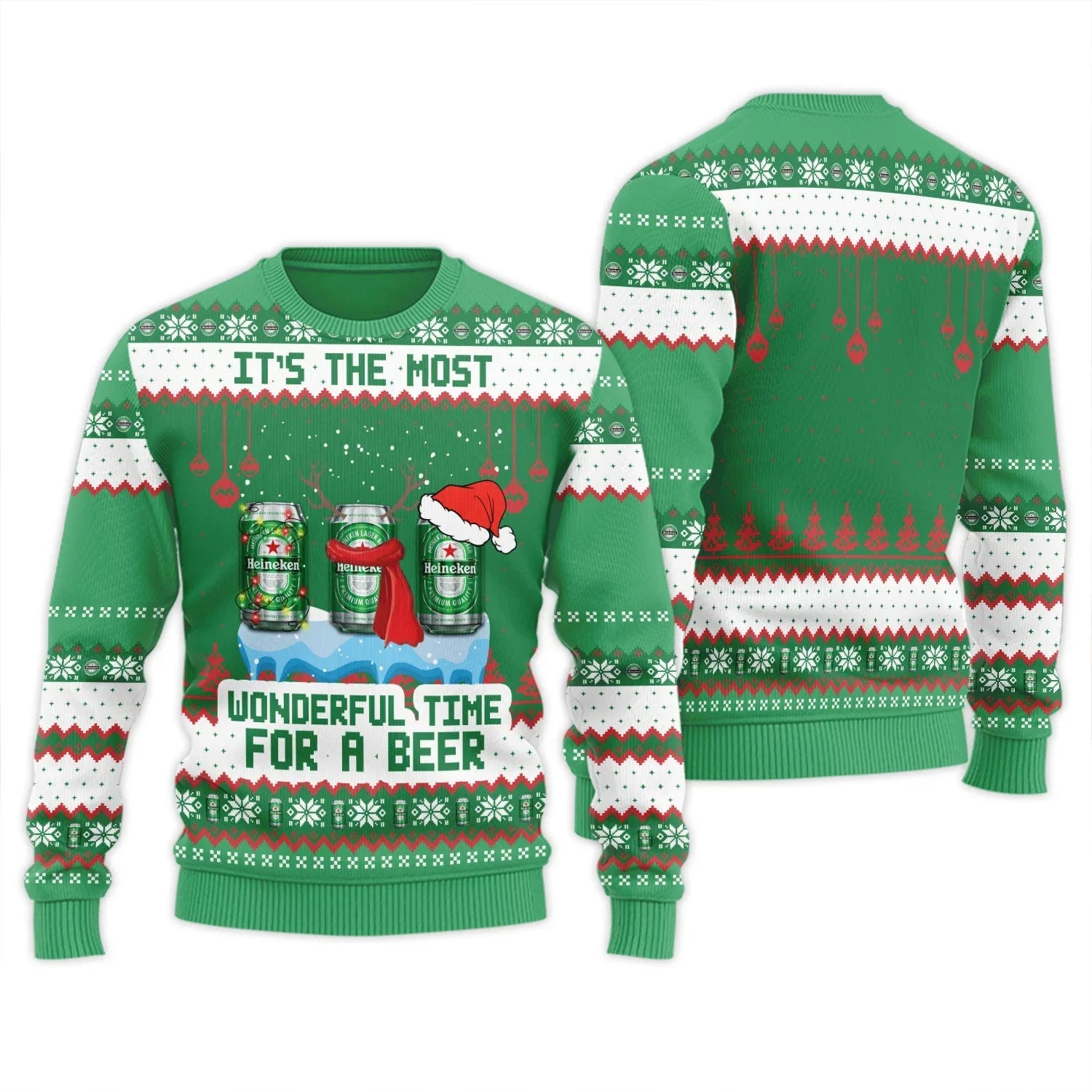 Heineken The Most Wonderful Time Ugly Sweater
