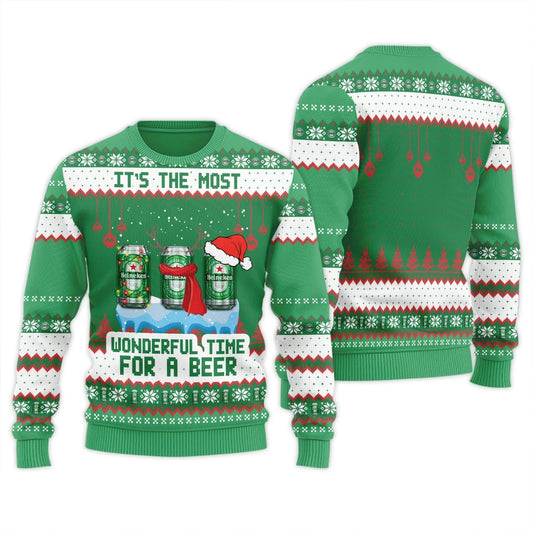 Heineken The Most Wonderful Time Ugly Sweater