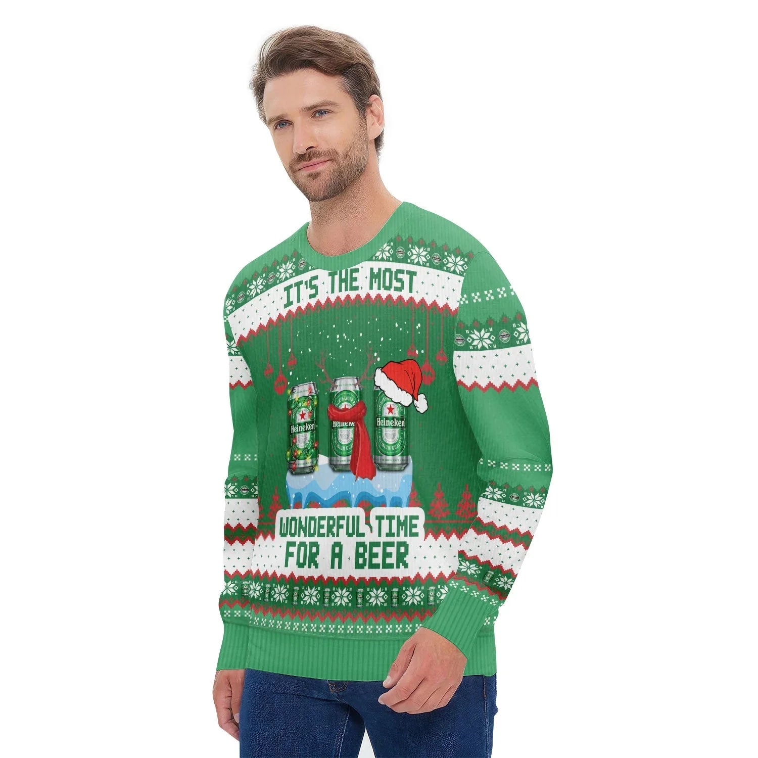 Heineken The Most Wonderful Time Ugly Sweater