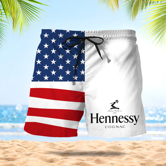 Hennessy American Flag Summer Swim Trunks