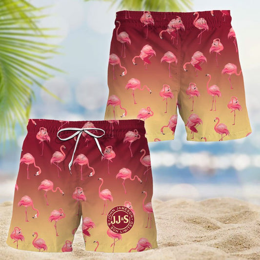 Jameson Flamingo Hawaiian Shirt And Shorts Set - VinoVogue.com