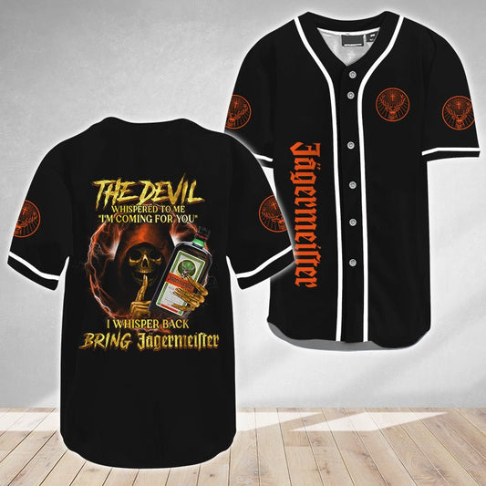 The Devil Whispered Jagermeiser Baseball Jersey - VinoVogue.com