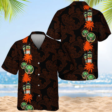 Jagermeister Coconut Tree Pattern Hawaiian Shirt - VinoVogue.com