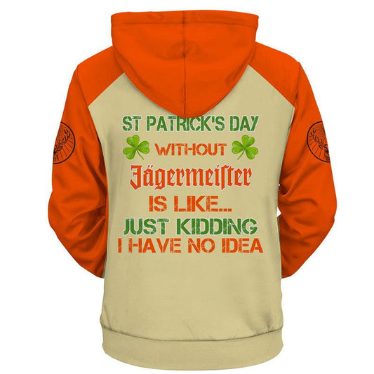 Jägermeister Baby Yoga With Funny Quote Tie Dye Zip Hoodie