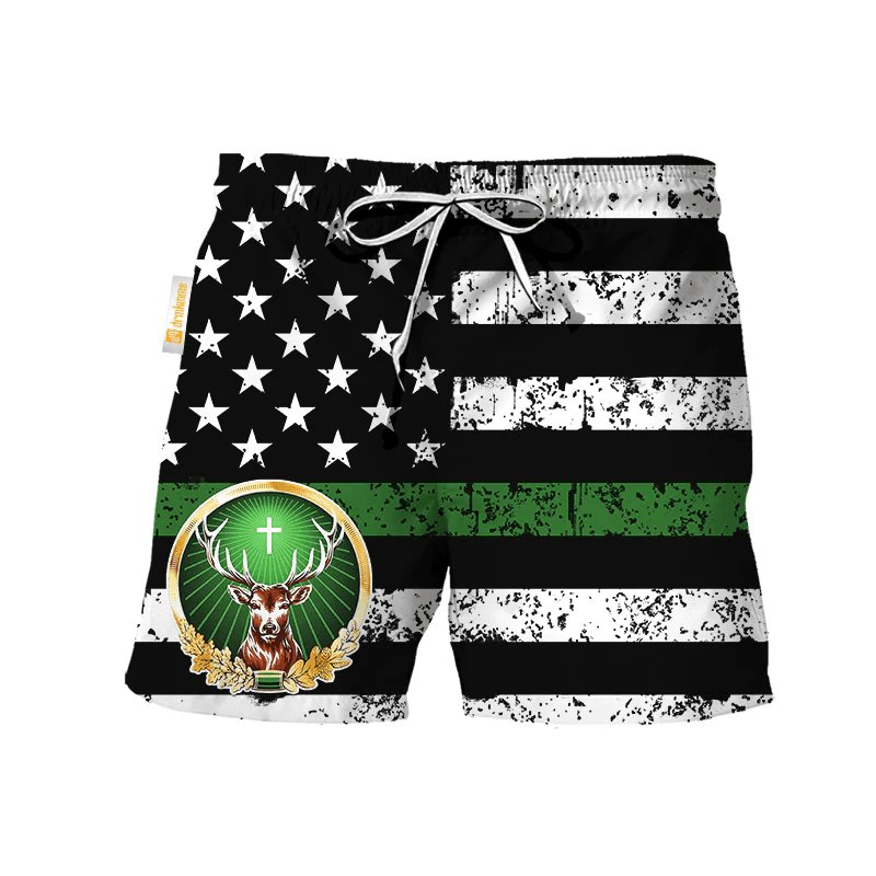 Jagermeister USA Flag Swim Trunks - VinoVogue.com