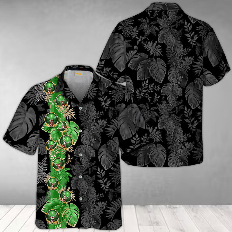 Jagermeister Tropical Palm Leaves Hawaiian Shirt