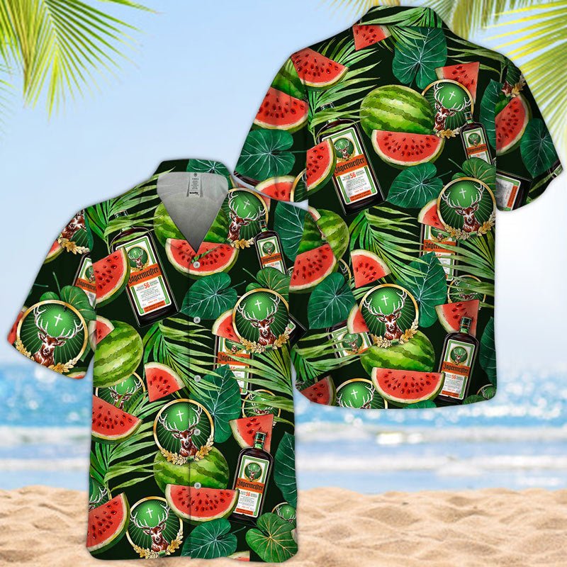 Jagermeister Watermelon Hawaiian Shirt - VinoVogue.com