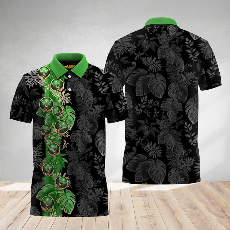 Jagermeister Tropical Alocasia Polo Shirt - VinoVogue.com